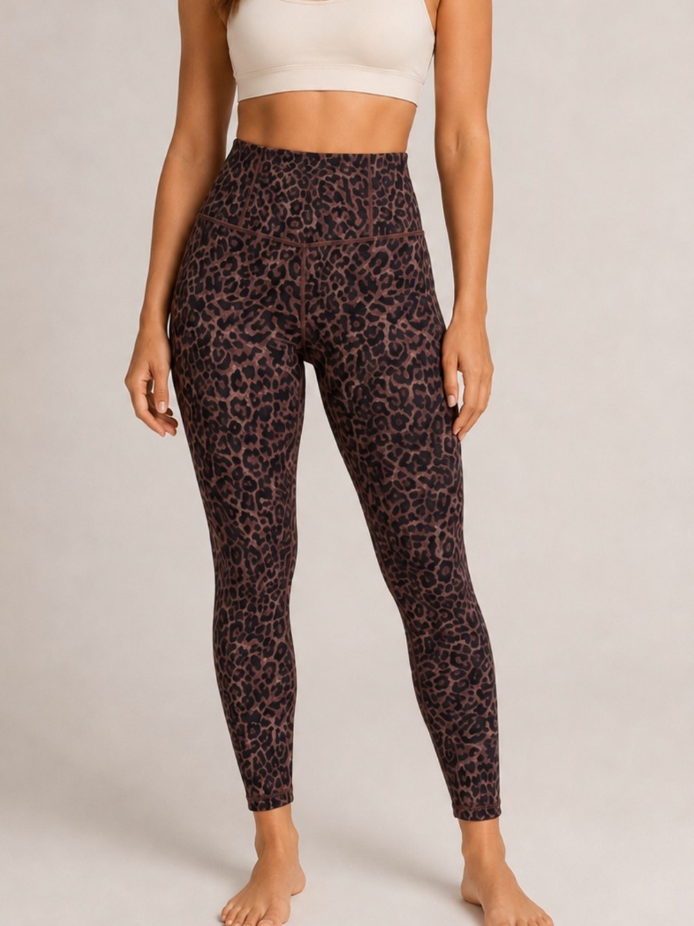 Athleta High Rise Leopard Print 7/8 Leggings Size S